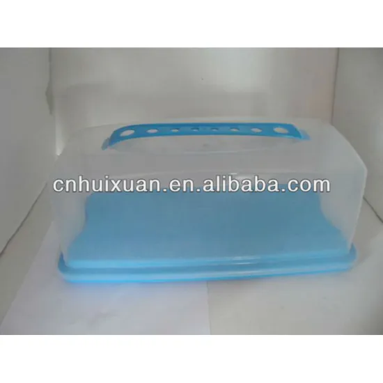 Plastic portable rectangular cake box