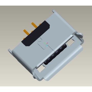 ขั้วต่อ MICRO USB 2.0 ชนิด AB ตรง Dip7.15mm