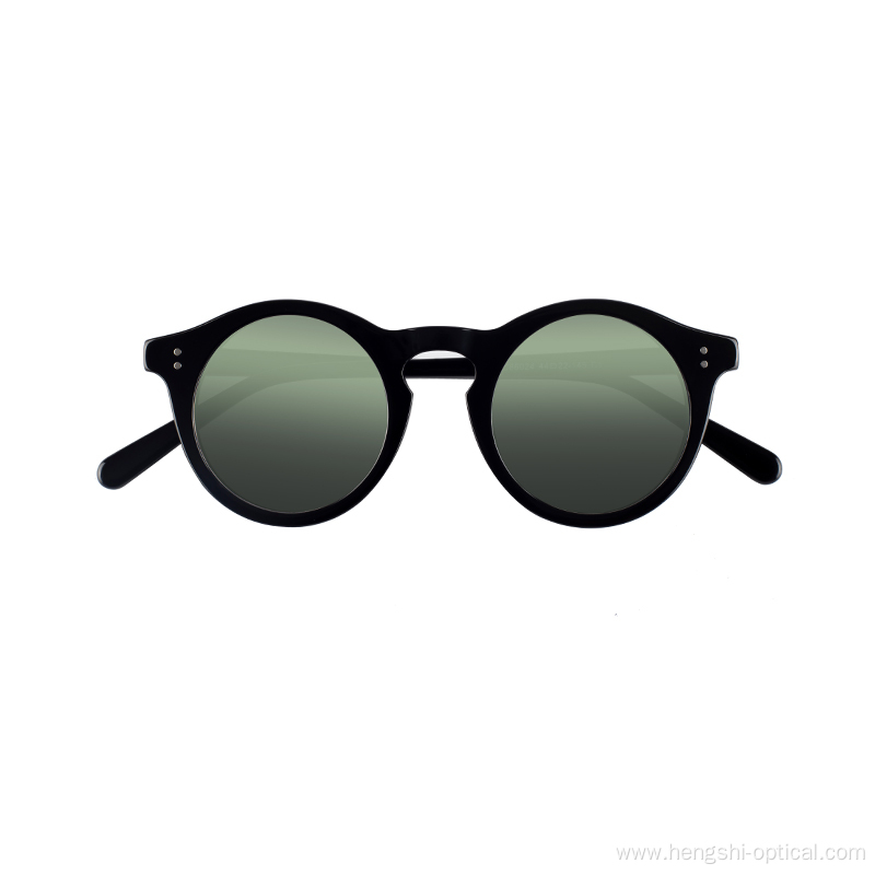 Handmade Round Shape Frame Fashion Vintage Style Acetate Sunglasses 2023