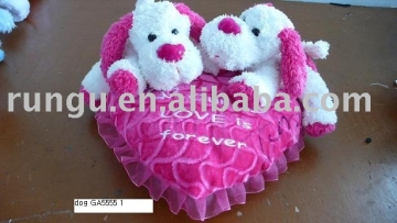 PLUSH DOG WITH CUTE HEART