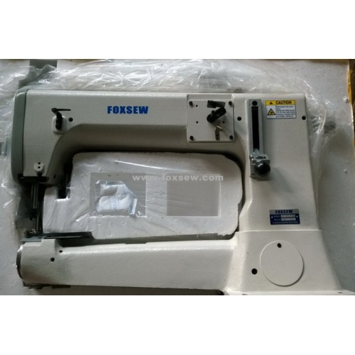 Brazo cilíndrico Máquina de coser de pespunte de pespunte para pie compuesto de trabajo extra pesado