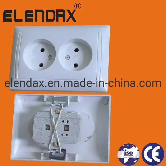 Soket Dinding Pemasangan Permukaan Baru Standar Perancis F6610