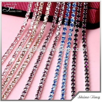 round brass rhinestone garment accessories sew on fashion claw cup chain