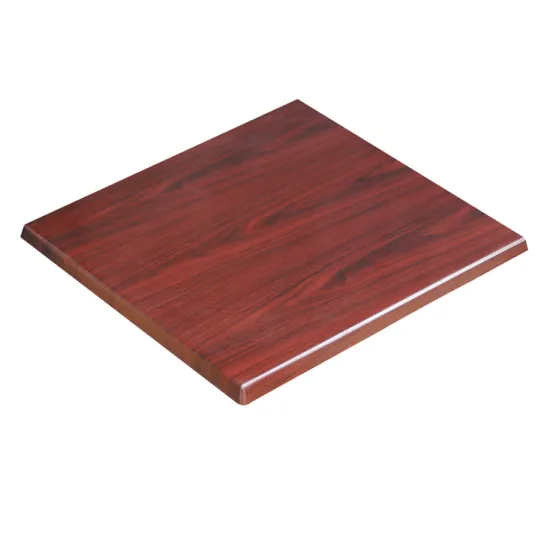 Hot Sale Dark Mahogany Restaurant Dinner Table Werzalit Top