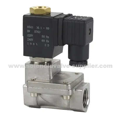 2 Way Sus304 Water Air Gas Pilot Plastic Coil Solenoid Valve 