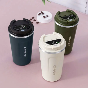 Intelligent Temperature Display Stainless Steel Coffee Cup - Portable Travel Mug Gift (380ml/510ml)