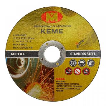 Roue coupée abrasive pour broyeur angle, acier métallique