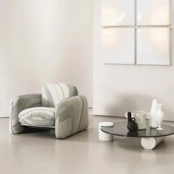 Modern Gray Fabric Sofa Chair: Living Room Lounge Accent Furniture Fauteuil