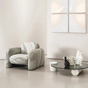 Modern Gray Fabric Sofa Chair: Living Room Lounge Accent Furniture Fauteuil