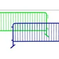 Barreira de controle de multidão com revestimento de concertos galvanizados e de PVC