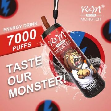 Одноразовый вейп дешевый R &amp; M Monster 7000 Puffs