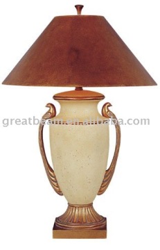 European Classic Glass & Iron Table Lamp D2102