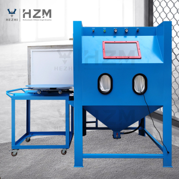 Rotating Table Sand Blasting Machine: Turntable Cabinet Type with Dry Blasting Wheel