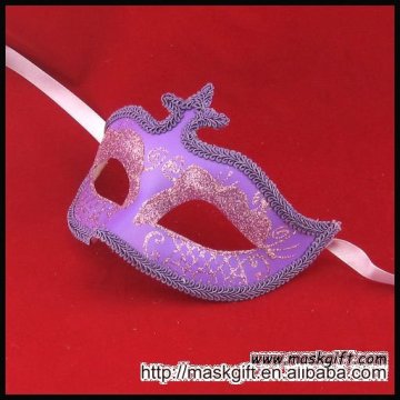 Beautiful solid color all purple glitter party Mask for any festival ball