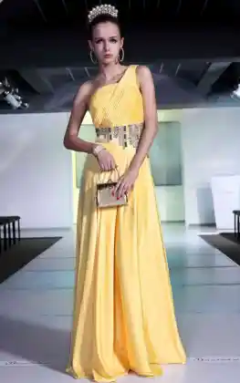 DORISQUEEN(DORIS) hot sale one shoulder arabic evening dress