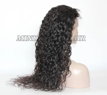 Good quality Virgin human hair wig #1b color human hair full loose curly lace wig full lace human hair lace wig