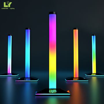 Support de livre en acrylique réglable avec un chargeur de nuit et de téléphonie LED RGBIC