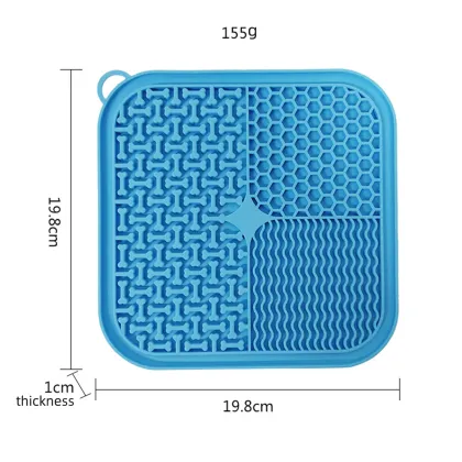 Blue Orange Green Gray Silicone Pet Licking Mat