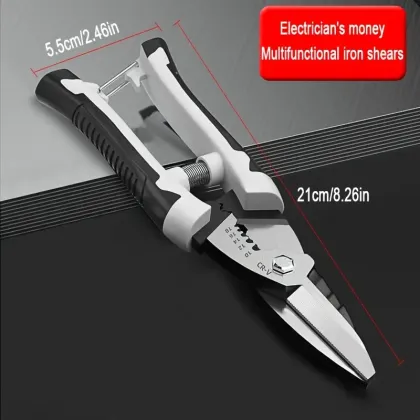 Gray and black industrial scissors