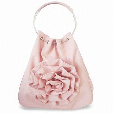 Lady's Handbag in Fashionable Design with Flower on Front