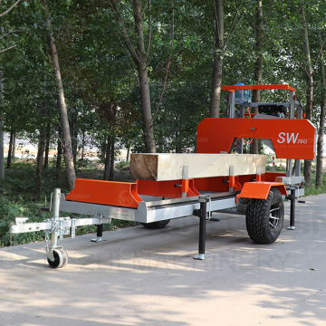 Diesel Portable Band Sawmill with Trailer for Sale: Affordable Horizontal Portable Sawmill