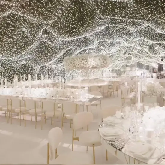 Custom LED Fiber Optic Star Light Manufacturer: Flexible Backdrop for Weddings and Parties