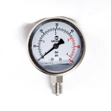 Base Mount Stainless Steel Thread Connection Pressure Gauge