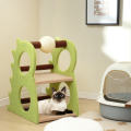 Modern Cat Tree with Rotatable Sisal Scratching Ball