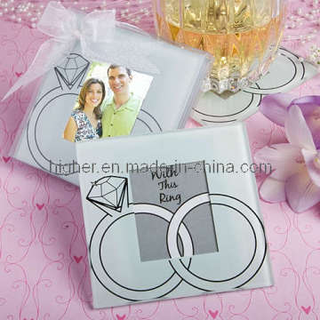 Diamond Ring Style Glass Coaster