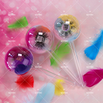 Wholesale Custom Logo Valentine's Day Plastic Candy Shape Lash Boxes for 25mm Eyelashes