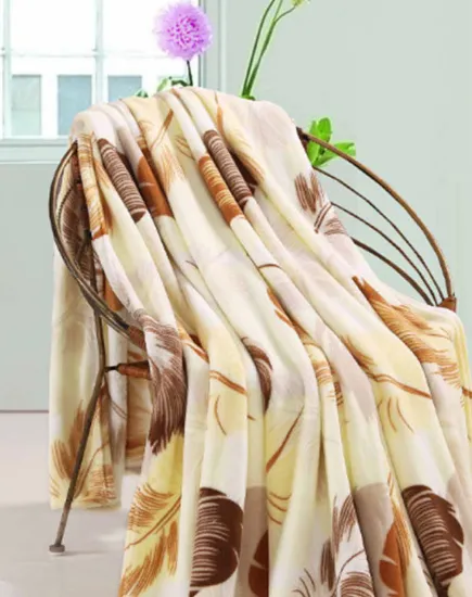 100% Polyester Embroidery Flannel Fleece Blanket