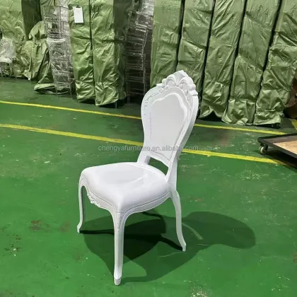 Wholesale French Style PP Resin Back King Louis Wedding Dining Chairs