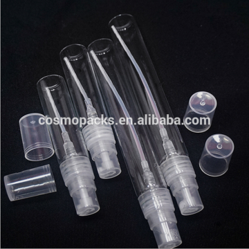China Factory Wholesale 5ml Plastic Spray Perfumes Tester Plastic Bottle with Fine Mist Sprayer