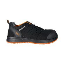 Langkah Aktif Black Orange Suede Microfiber Safety Shoes