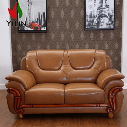 Antique Chinese Leather Sofa Set for Living Room