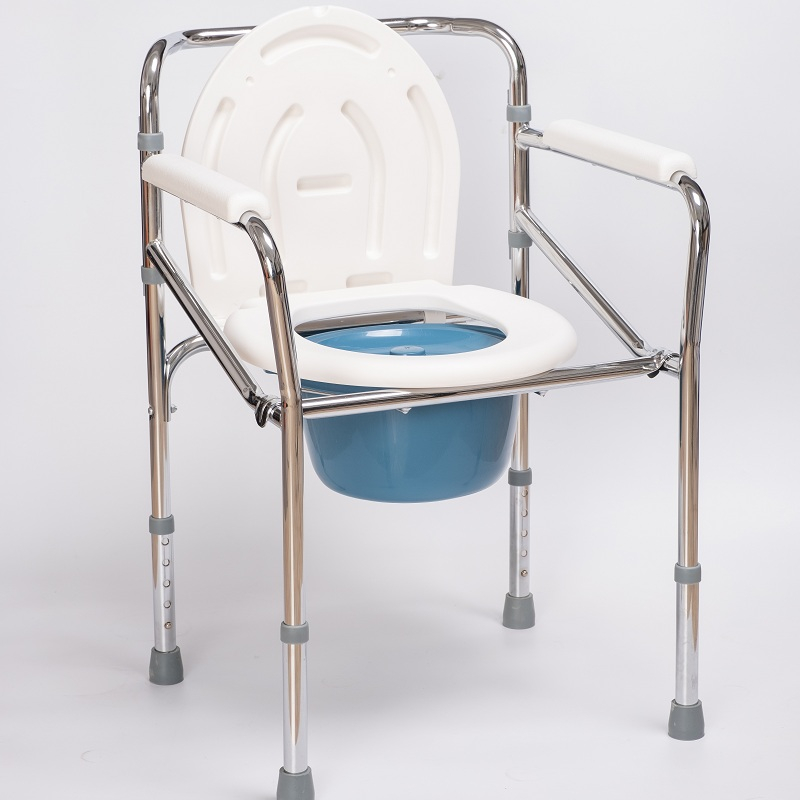 3-in-1 Steel Folding Bedside Commode Chair