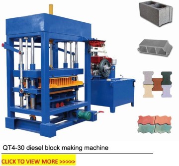2022 Hot Sale QT4-30 Concrete Block Making Machine with Diesel Power and Hydraulic Pressure