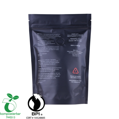 500 g de paquete de café negro de papel biodegradable