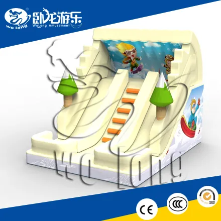 Popular durable Kids Skiing inflatable slide