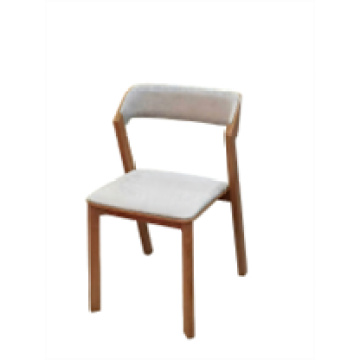 Silla de comedor tapizada de madera maciza