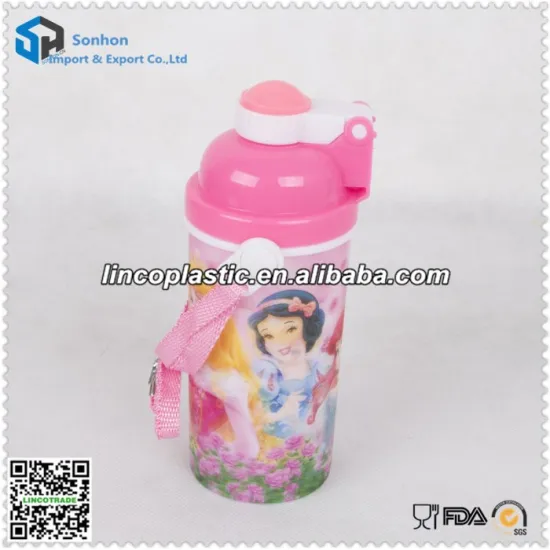 3D lenticular 450ml plastic cup with lid and straw