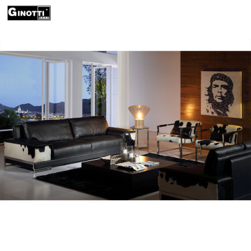 Ginotti living room leather sofa set
