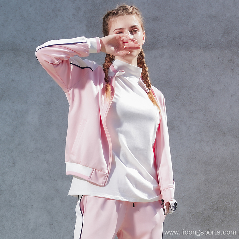 Custom Logo Tracksuit Women Cotton Uniform Jogging Training