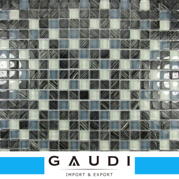 Building material exterior wall metallic glass mosaic