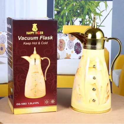 Arabic Style Luxury Metal Thermal Tea Pot - Golden Vacuum Thermos Kettle