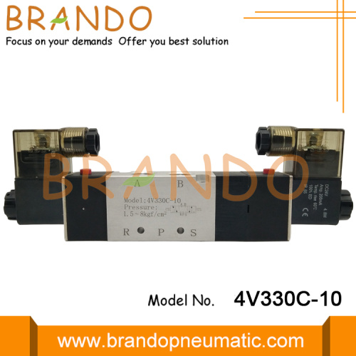 3/8 &#39;&#39; NPT 4V330C-10 Válvula direcional pneumática