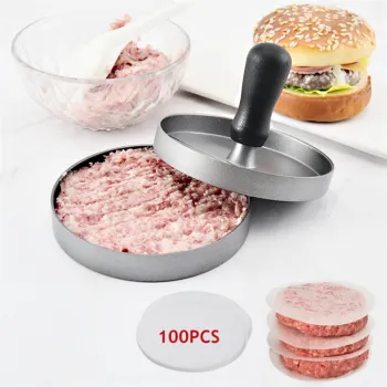 Non Stick Aluminum Burger Press Patty Maker Mold for BBQ Grill - Kitchen Accessories