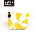 Fruit family style PU make up coin purse