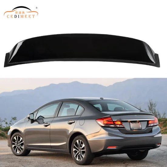 Black Acrylic Rear Spoiler Deflector for Civic 2012-2015