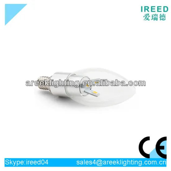 hot new products for 2014 3w e14 dimmable candle led light with 3 years warranty